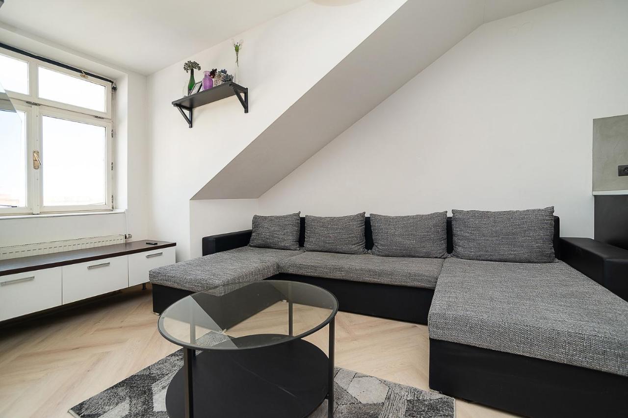 Big 4-Bedroom Flat, Terrace With Great Vitkov View براغ المظهر الخارجي الصورة